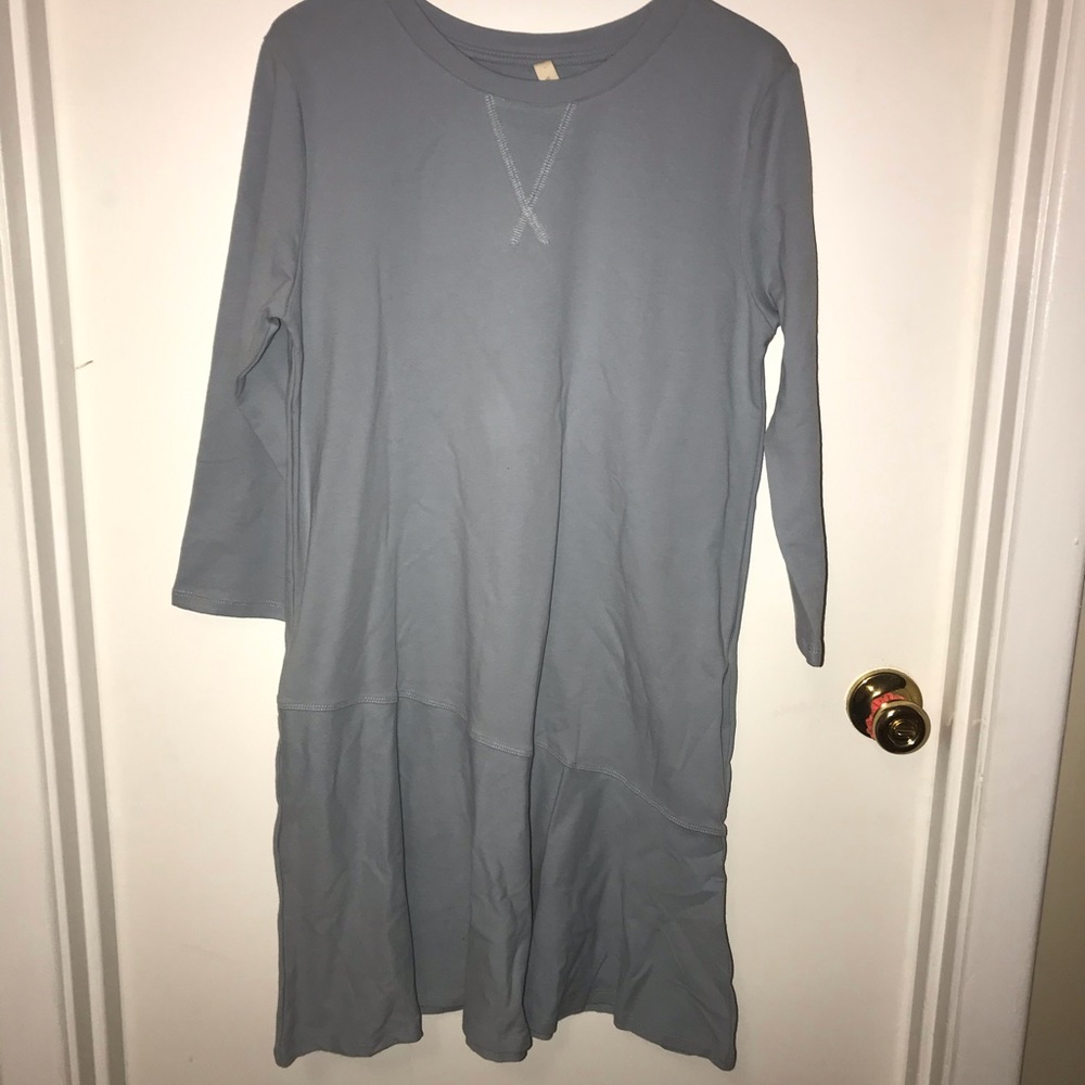 Dusty Blue Sweater Dress